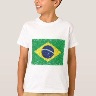 Brasilien-Flagge *Hand-sketch* Brasilianer T-Shirt
