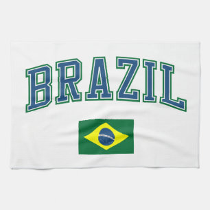 Brasilien + Flagge Handtuch