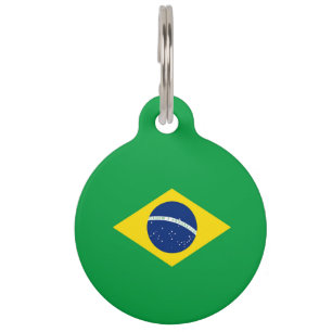 Brasilien-Flagge Haustiermarke