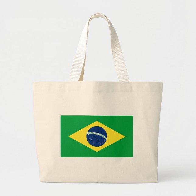 Brasilien-Flagge Jumbo Stoffbeutel (Vorne)
