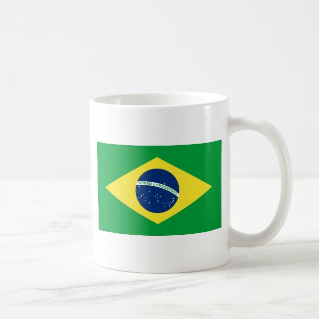 Brasilien-Flagge Kaffeetasse (Rechts)