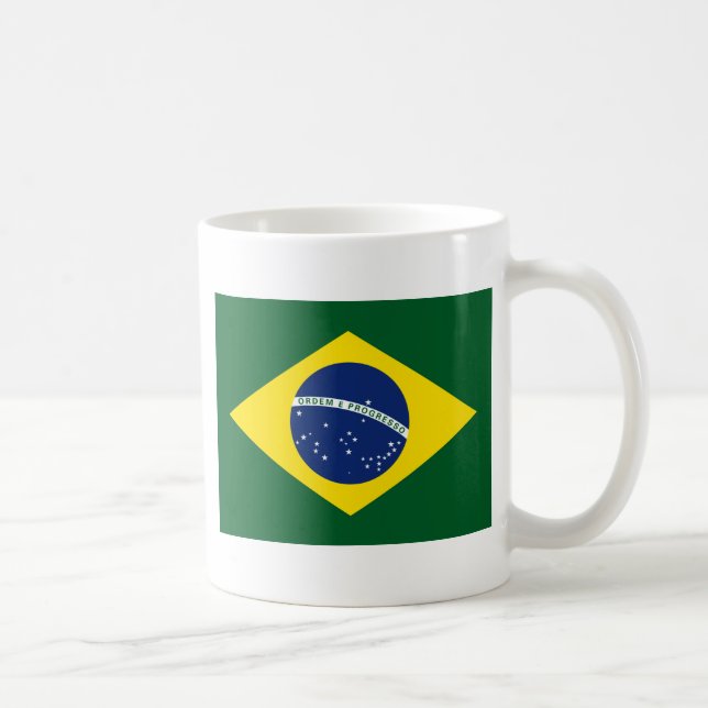Brasilien-Flagge Kaffeetasse (Rechts)
