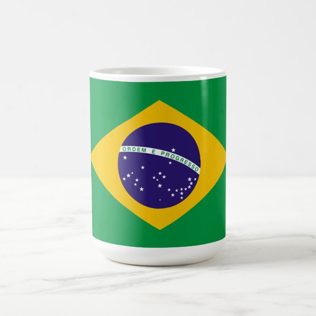 Brasilien-Flagge-Kaffeetasse Kaffeetasse (Mittel)