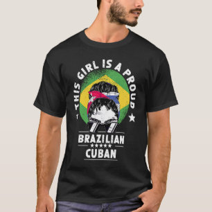 Brasilien Flagge Kuba Große Frauen Mädchen Bürger T-Shirt