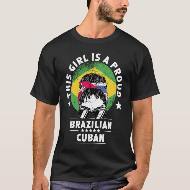 Brasilien Flagge Kuba Große Frauen Mädchen Bürger  T-Shirt (Vorderseite)