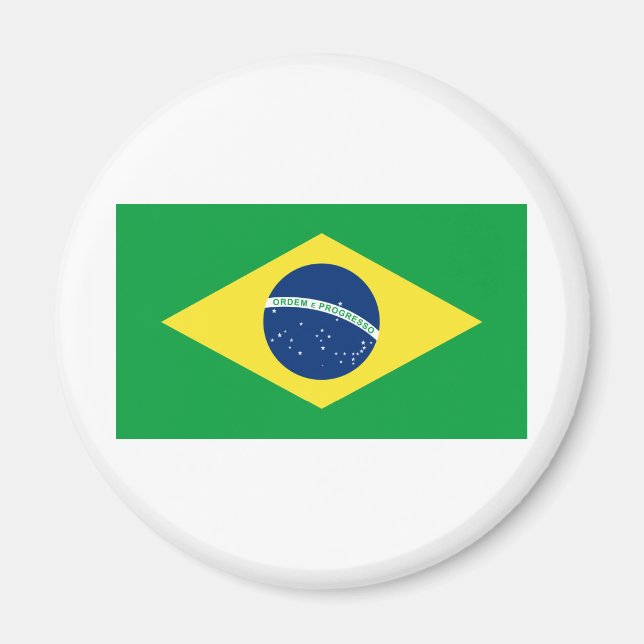 Brasilien-Flagge Magnet (Vorne)