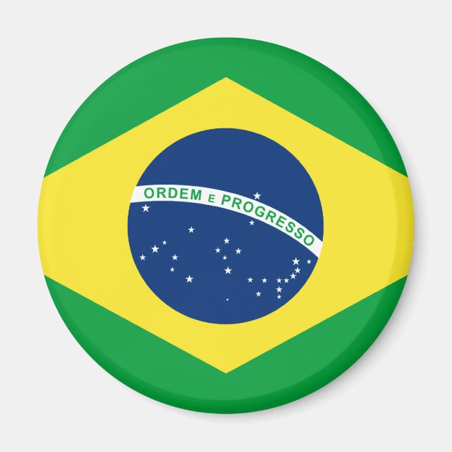Brasilien-Flagge Magnet (Vorne)