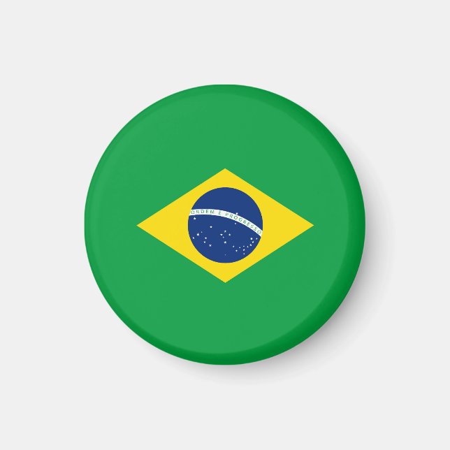Brasilien-Flagge Magnet (Vorne)