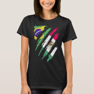 Brasilien Flagge Mexiko Erwachsener Patriot Land S T-Shirt