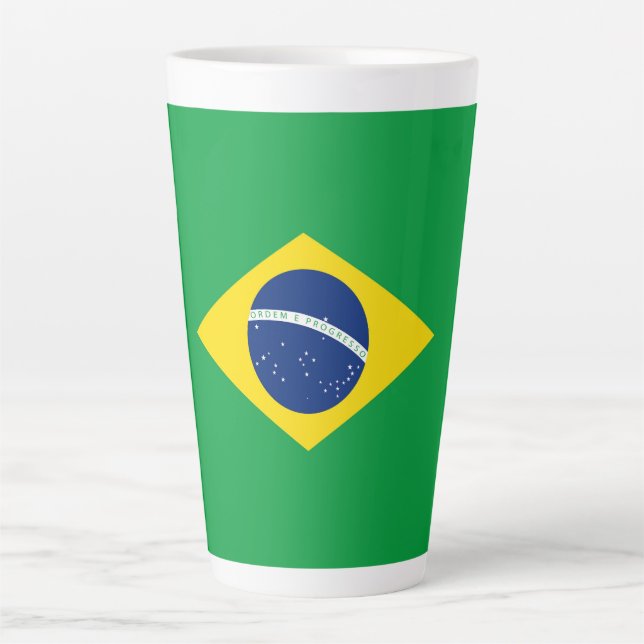 Brasilien-Flagge Milchtasse (Vorderseite)