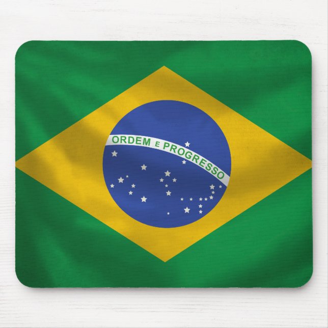 Brasilien-Flagge Mousepad (Vorne)