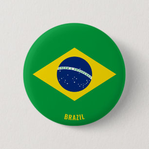 Brasilien Flagge Niedlich Patriotic Button