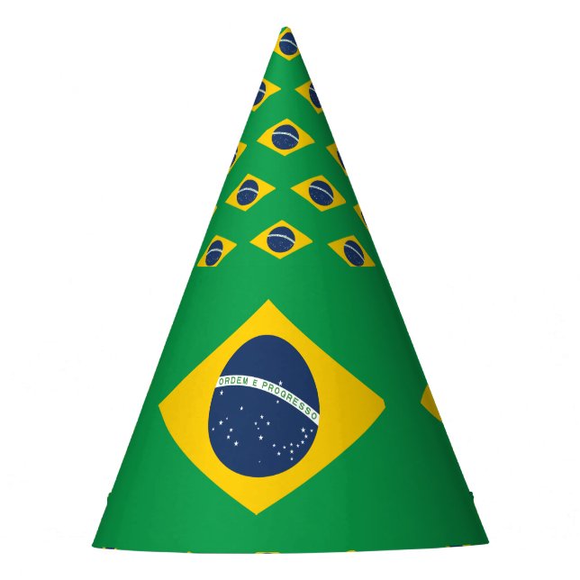 Brasilien-Flagge Partyhütchen (Vorderseite)
