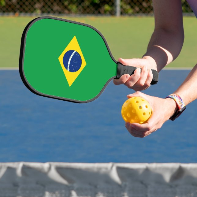 Brasilien-Flagge Pickleball Schläger (InSitu)