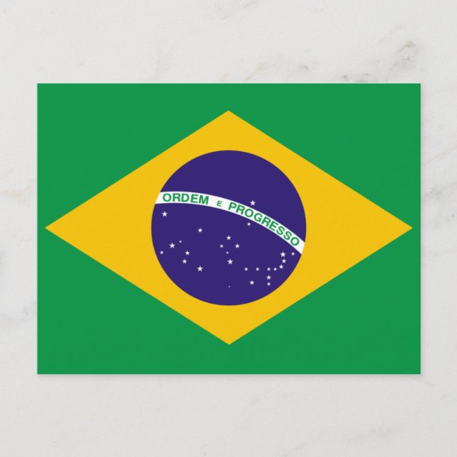 Brasilien-Flagge Postkarte (Vorderseite)