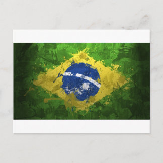 Brasilien-Flagge- Postkarte