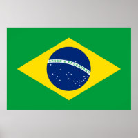 Brasilien Flagge Print Value Poster Papier
