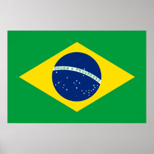 Brasilien Flagge Print Value Poster Papier
