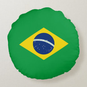 Brasilien-Flagge Rundes Kissen