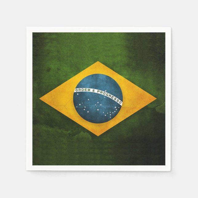 Brasilien-Flagge Serviette (Vorderseite)
