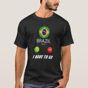 Brasilien Flagge Souvenir Brasilien ruft an T-Shirt
