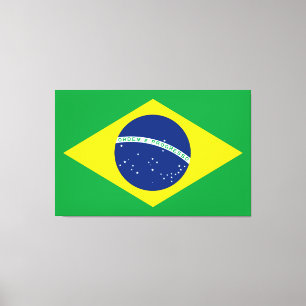 Brasilien Flagge Stretch Canvas Print Leinwanddruck