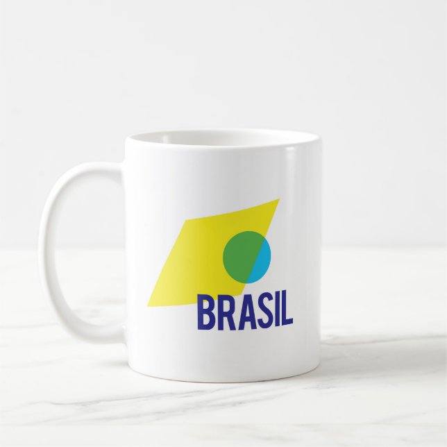 Brasilien-Flagge Tasse (Links)