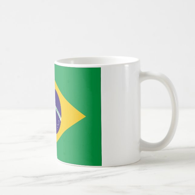 Brasilien-Flagge Tasse (Rechts)