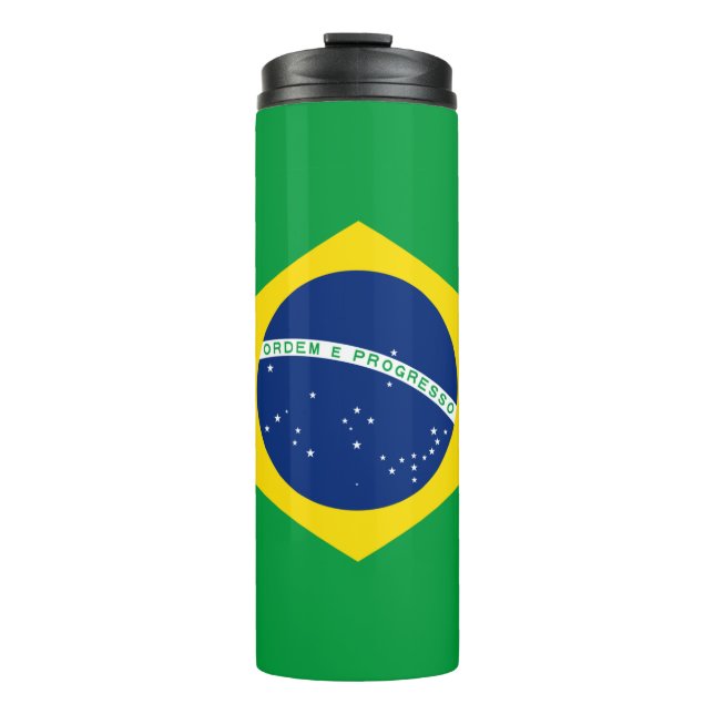 Brasilien Flagge Thermal Tumbler Thermosbecher (Vorderseite)