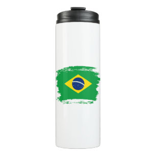 Brasilien-Flagge Thermosbecher