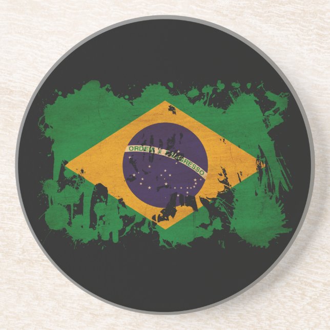 Brasilien-Flagge Untersetzer (Vorne)