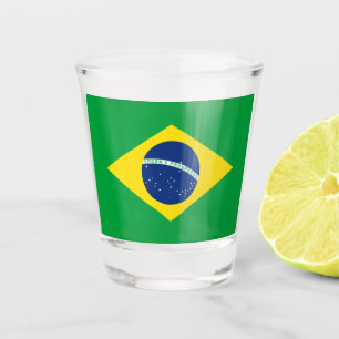 Brasilien-Flagge Weltmeisterschaft 2026 Fußball Br Schnapsglas