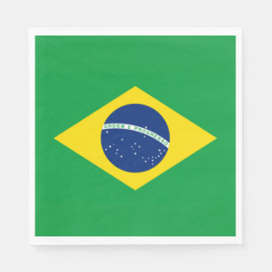 Brasilien-Flagge Weltmeisterschaft 2026 Fußball Br Serviette