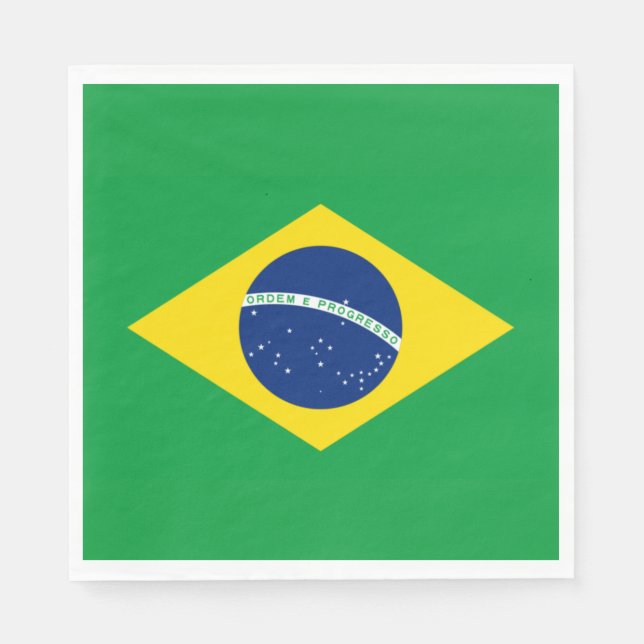 Brasilien-Flagge Weltmeisterschaft 2026 Fußball Br Serviette (Vorderseite)