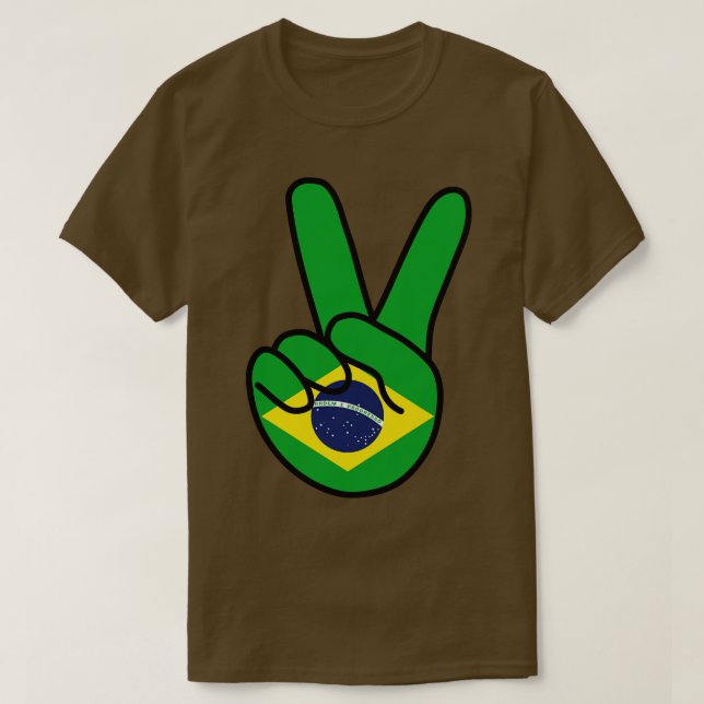 Brasilien Flagge / Zeichen T-Shirt (Design vorne)