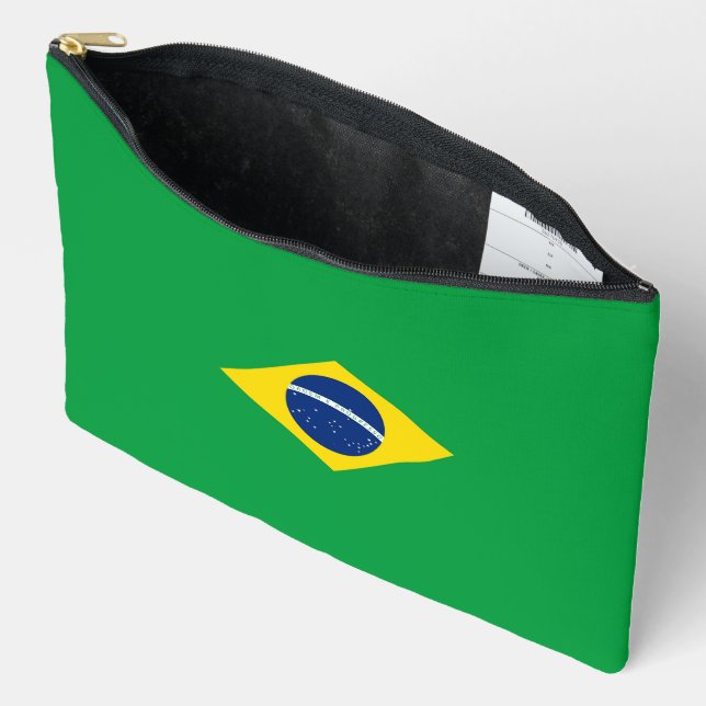 Brasilien-Flagge Zubehörtasche (Offen)