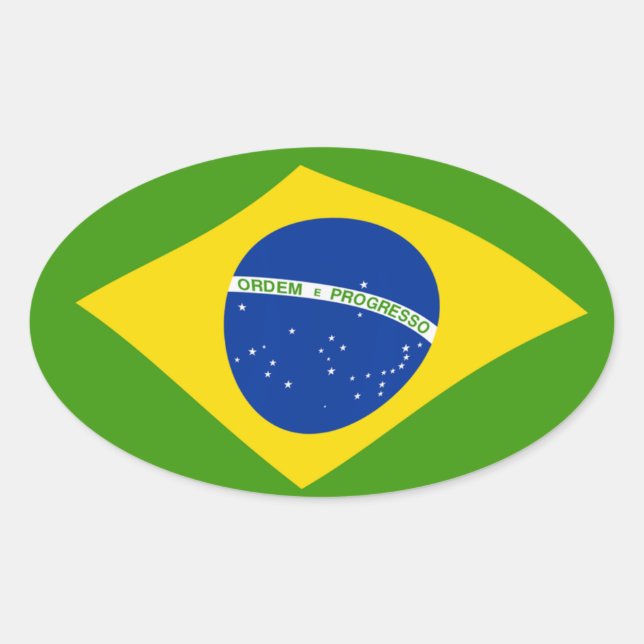 Brasilien Flaggen Aufkleber (Vorderseite)
