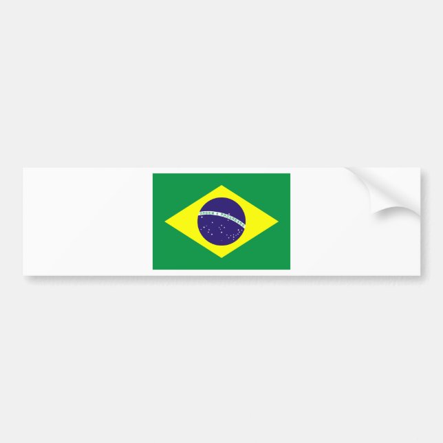 Brasilien-Flaggen-Design Autoaufkleber (Vorne)