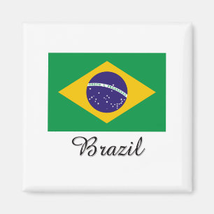 Brasilien-Flaggen-Design Magnet