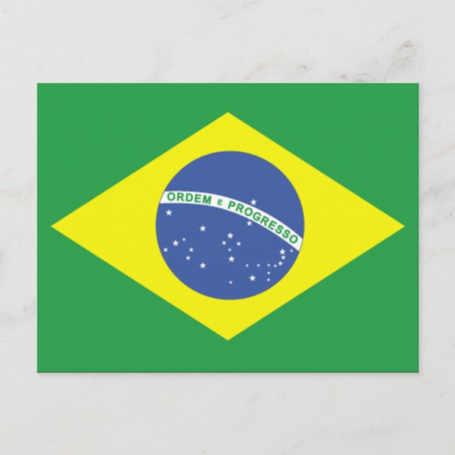 Brasilien-Flaggen-Design Postkarte (Vorderseite)