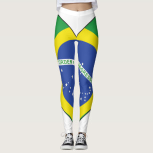 Brasilien-Flaggen-Herz Leggings