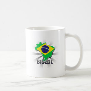 Brasilien-Flaggen-Karte 2,0 Tasse