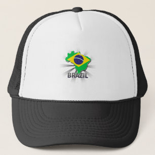 Brasilien-Flaggen-Karte 2,0 Truckerkappe