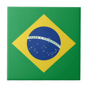 Brasilien-Flaggen-Keramik-Fliese Fliese