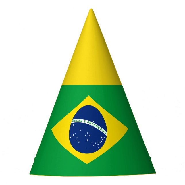 Brasilien Flaggen Party Hat Partyhütchen (Vorderseite)