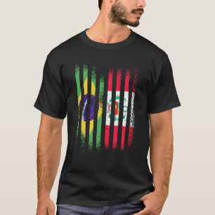 Brasilien Flaggen Peru Landflaggen Streifen T-Shirt