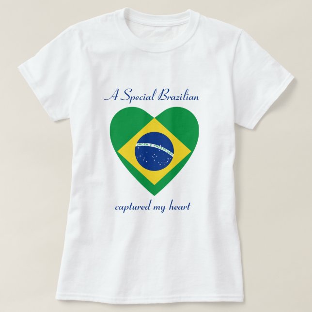Brasilien-Flaggen-Schatz-T - Shirt (Design vorne)