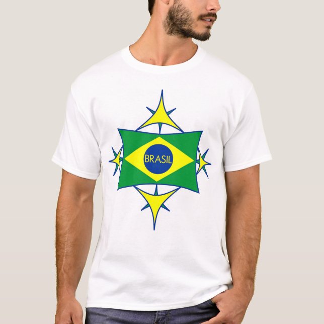 Brasilien-Flaggen-Shirt T-Shirt (Vorderseite)
