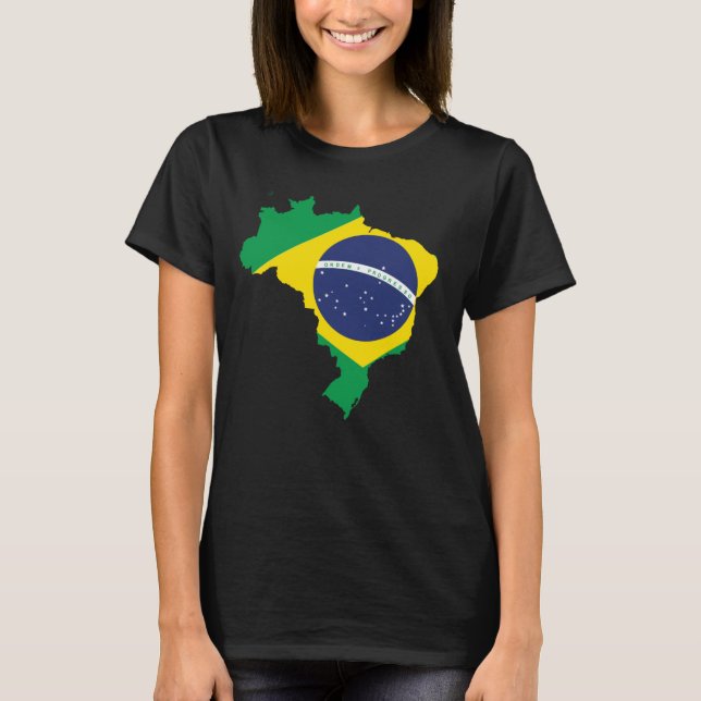 Brasilien Flaggen T - Shirt Einzigartiges brasilia (Vorderseite)