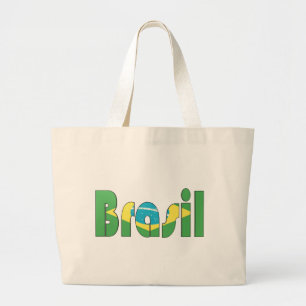 Brasilien-Flaggen-T - Shirt Jumbo Stoffbeutel
